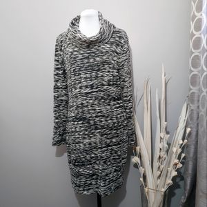 OLD NAVY Heather gray cowl neck bodycon knit dress